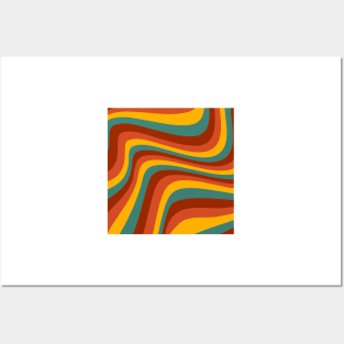 70's groovy wavy pattern Posters and Art